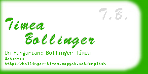 timea bollinger business card